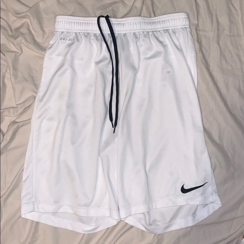Nike white dry fit shorts